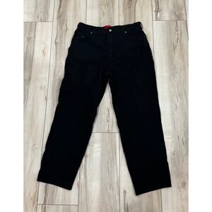 Women's Gloria Vanderbilt Black Denim Jeans 18 High Rise Straight Leg Stretch